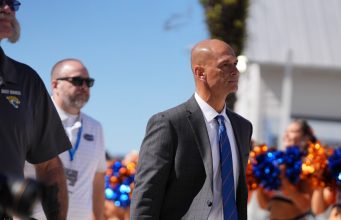 Florida Gators interim head coach Billy Gonzales at Gator Walk before the Georgia game- 1280x976